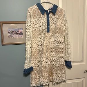 English Factory Long Sleeve Lace Dress
